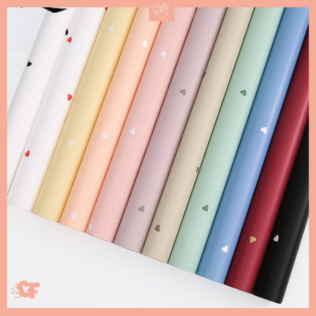 

20 LEMBAR Kertas Buket Bunga Love Flower Wrapping Paper Cellophane Love Buket KB6134