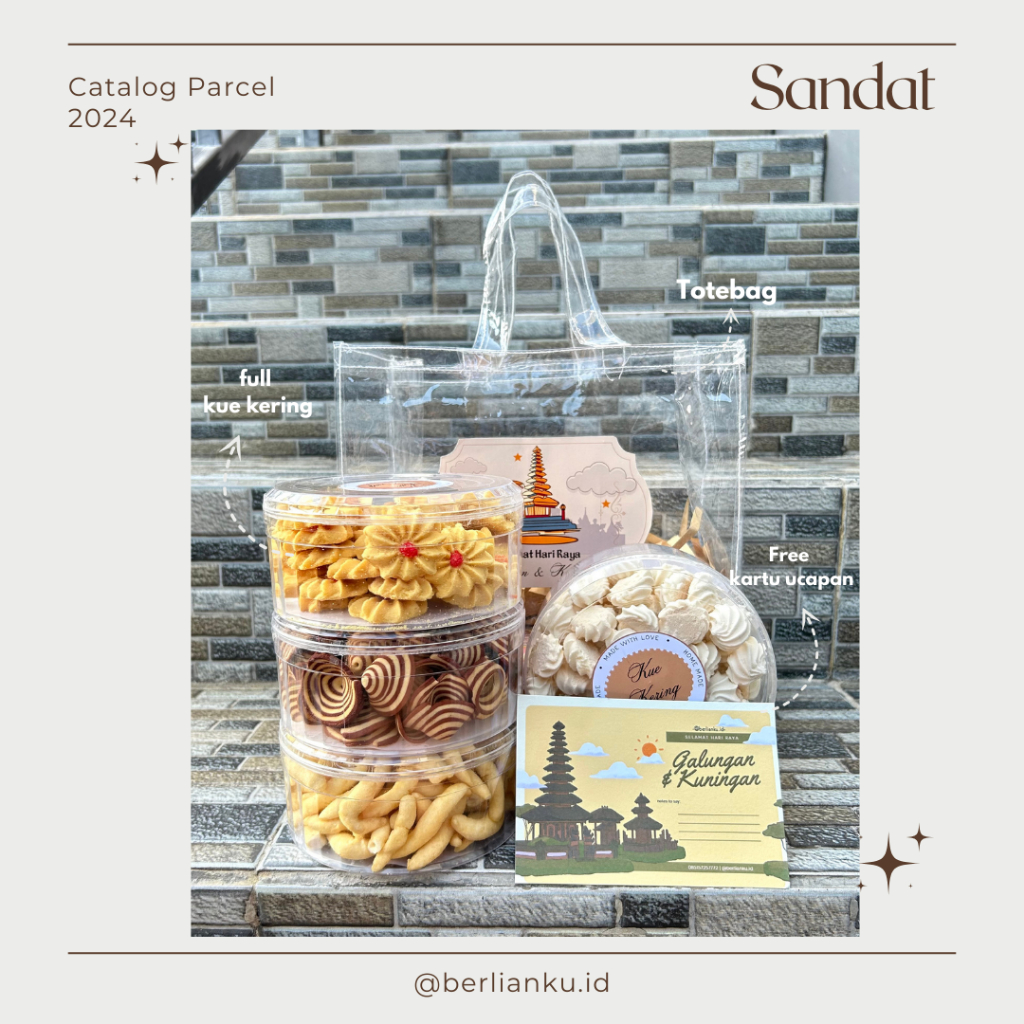 Hampers / Parcel Snack lilin aromaterapi coaster keranjang anyam besek totebag kue kering galungan