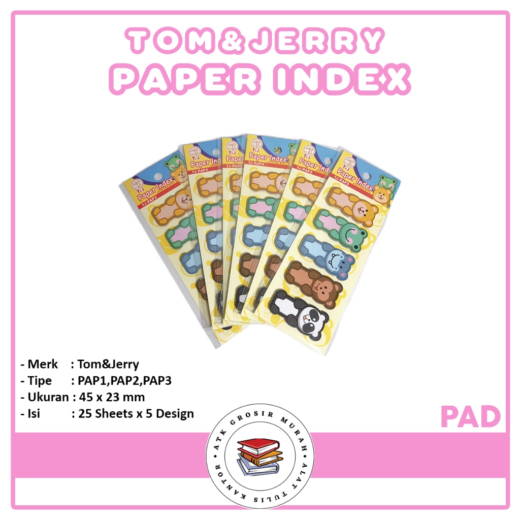 

TOM & JERRY - Pembatas Buku Paper Index - Pad