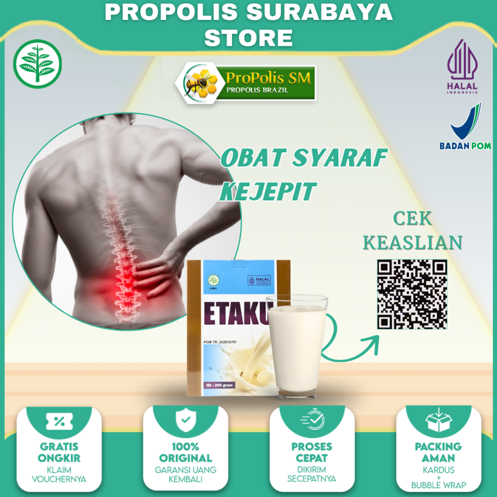 Obat Syaraf Kejepit - Sakit Pinggang - Pinggang Terjepit - Saraf Tulang Belakang Terjepit - Pengapur