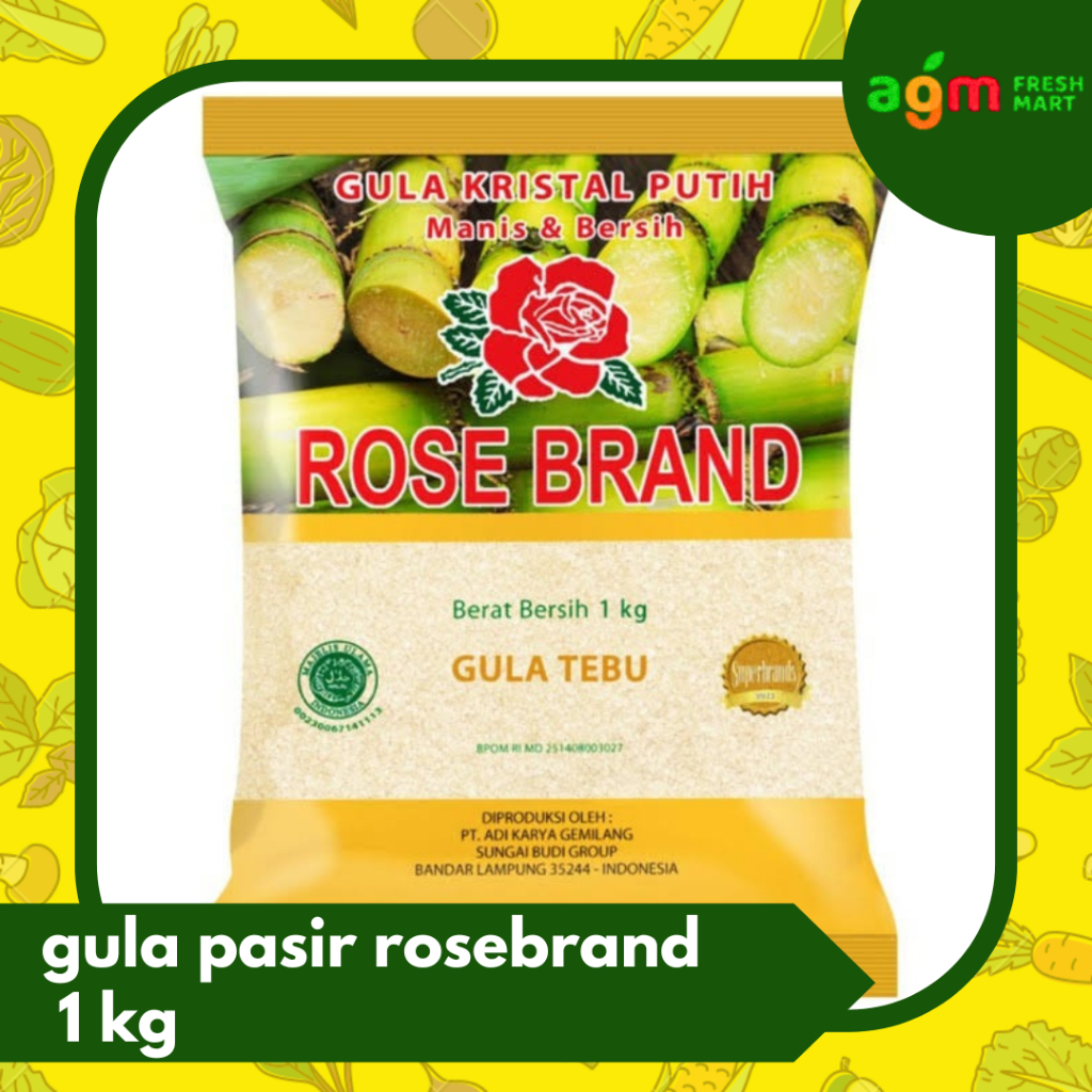 

gula pasir merk rose brand kemasan 1 kg termurah rosebrand