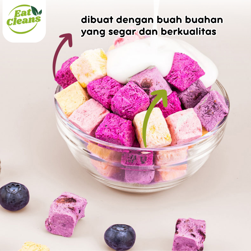 

RB Freeze Dried Crispy Yogurt Fruits Mix Flavor - Snacks Yoghurt Kering Beku - Camilan Snack Sehat