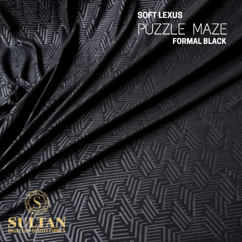 Kain Abaya Sultan Soft Lexina Emboss PUZZLE MAZE