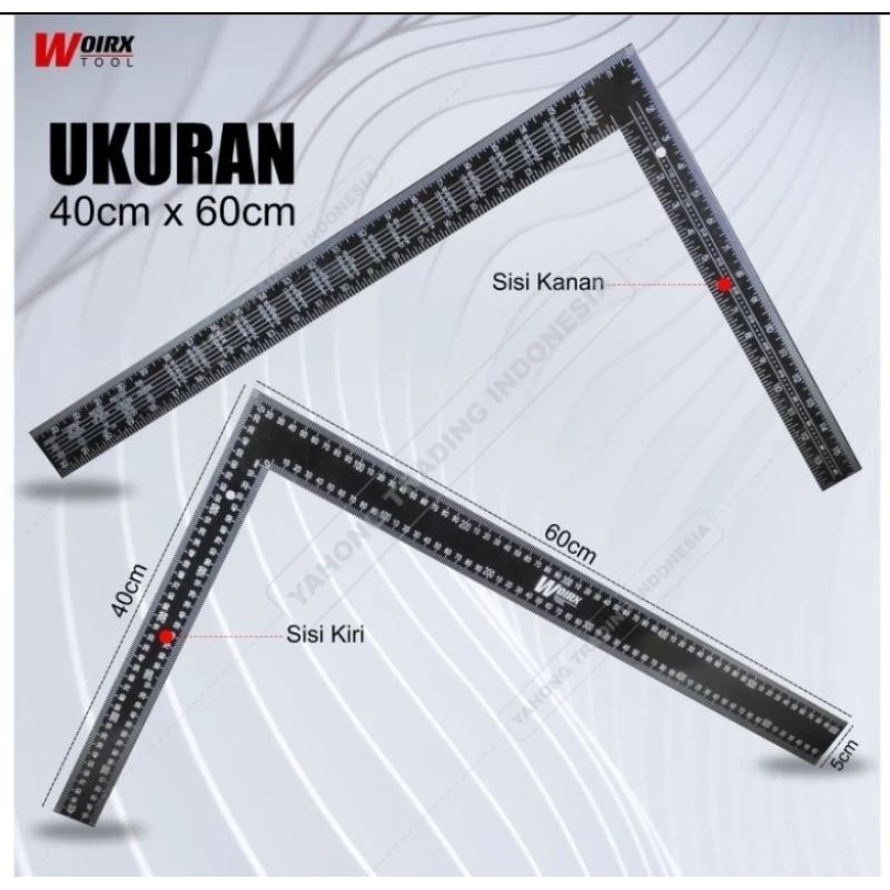

penggaris siku tukang meter full besi 20x30 dan 40x60cm ukuran 20x30cm