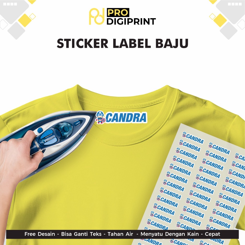 

Cetak Stiker Label Baju / Print Sablon DTF Custom Nama ( Pro Digiprint )