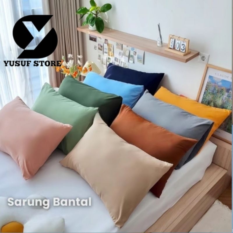 (TERMURAH) sarung bantal guling polos / sarung bantal polos / sarung bantal motif polos / sarung ban