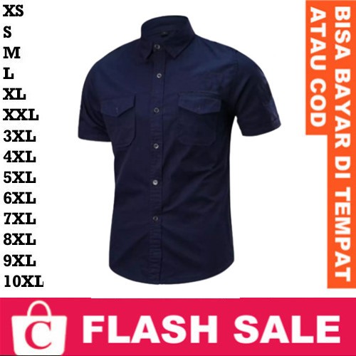 FORTKLASS FORTGLASS RISRUS FASHION SNOWSHOP CORATCORETUDIO Kemeja Pria Hem Cowok Dua 2 Kantong Saku 