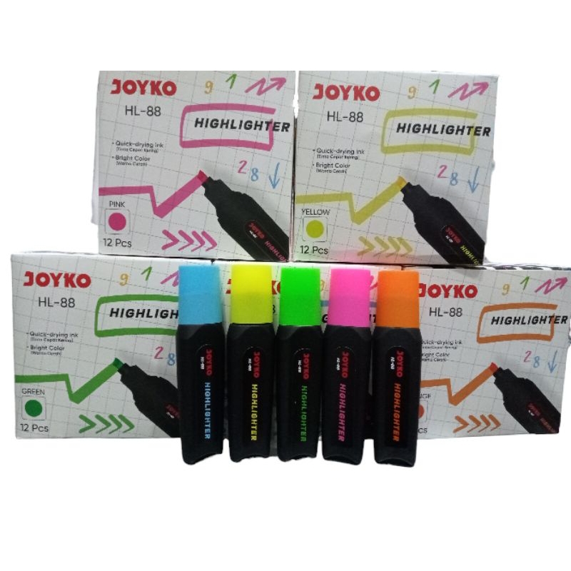 

Joyko High lighter Penanda Berwarna Kertas HL - 88