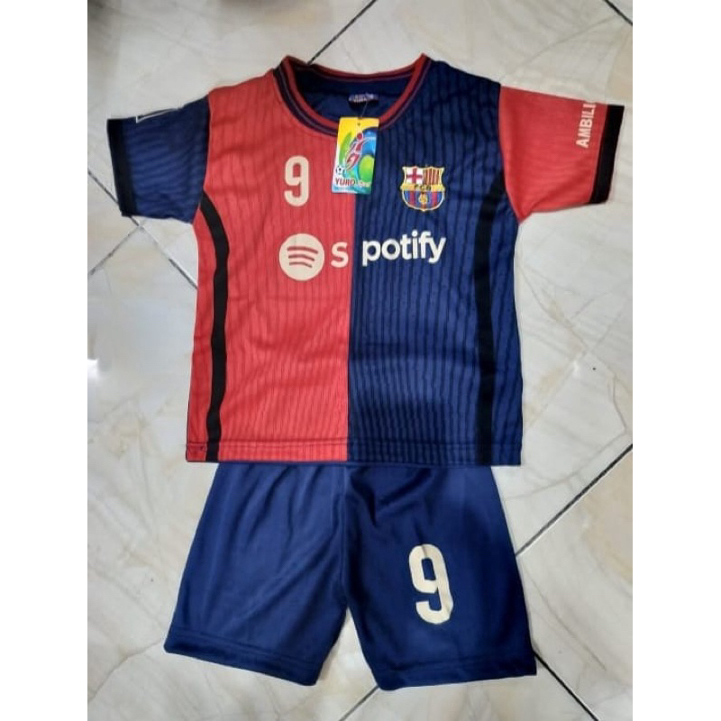 JERSEY ANAK BARCELLONNAA MERAH BIRU/ JERSEY BARCELOONNAA 2024/2025/ JERSEY BARCAA TERBARU