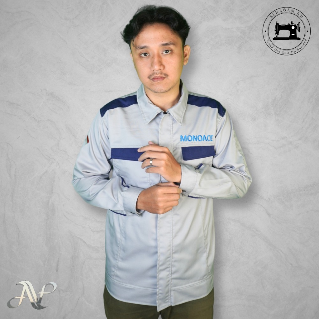 Baju Seragam Kerja Baju Kerja Bordir Custom Logo Nama