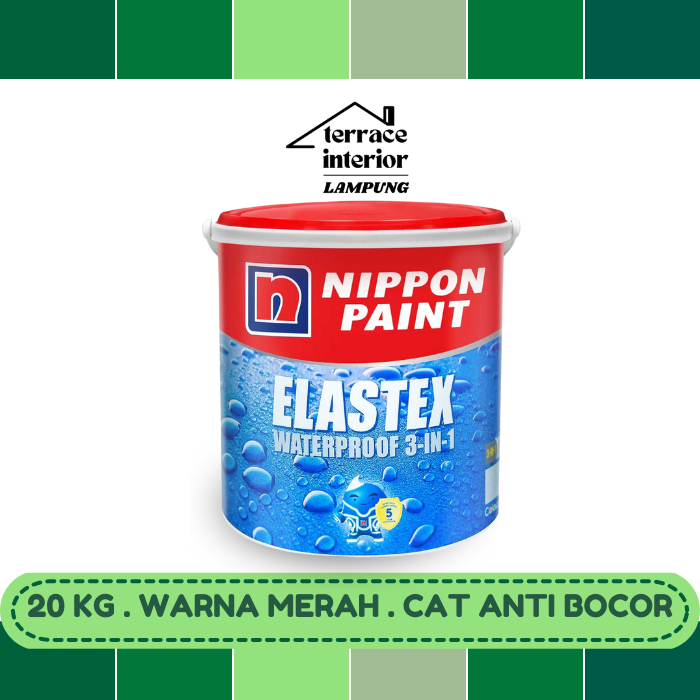 Cat Pelapis dan Anti Bocor Nippon Paint Elastex Warna Hijau 20  KG