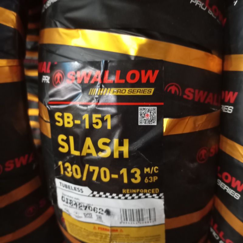 Ban Swallow Slash 130/70-13 Tubeless Matic Nmax Yamaha Nmx Ring13 Soft Compound