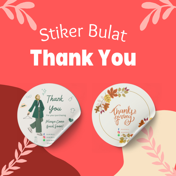 

[5CM] Stiker Thank You Card Bulat | Stiker Bulat