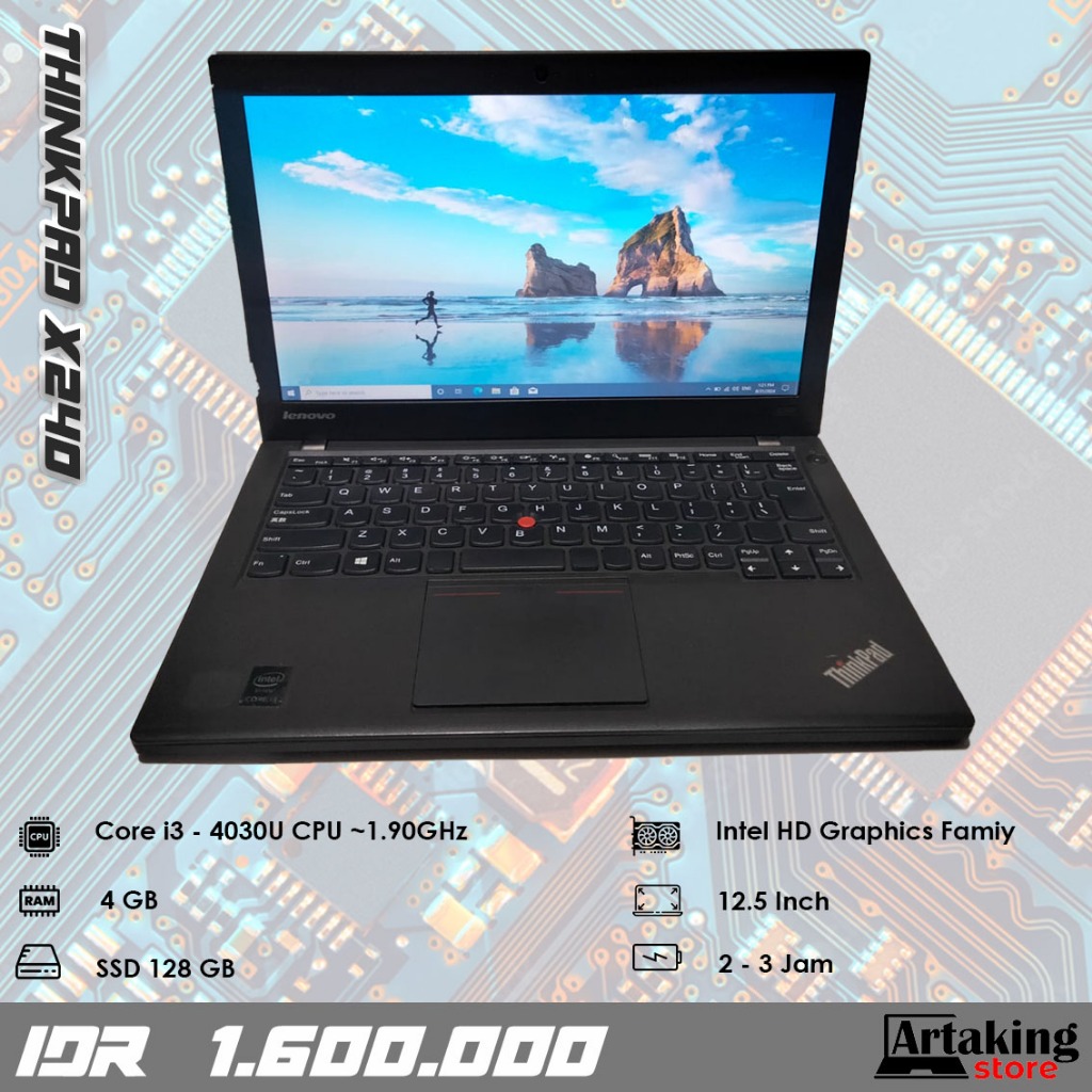 Lenovo Thinkpad X240 - Core i3 - Ram 4 GB - Sudah SSD