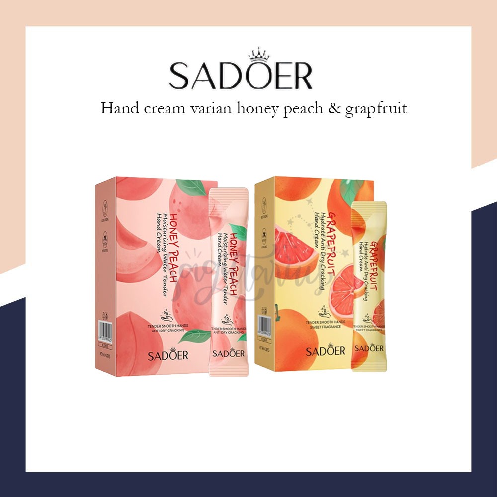 SADOER Hand Cream Travel Size Hand Cream Sachet Moisturizing Fruit SR049