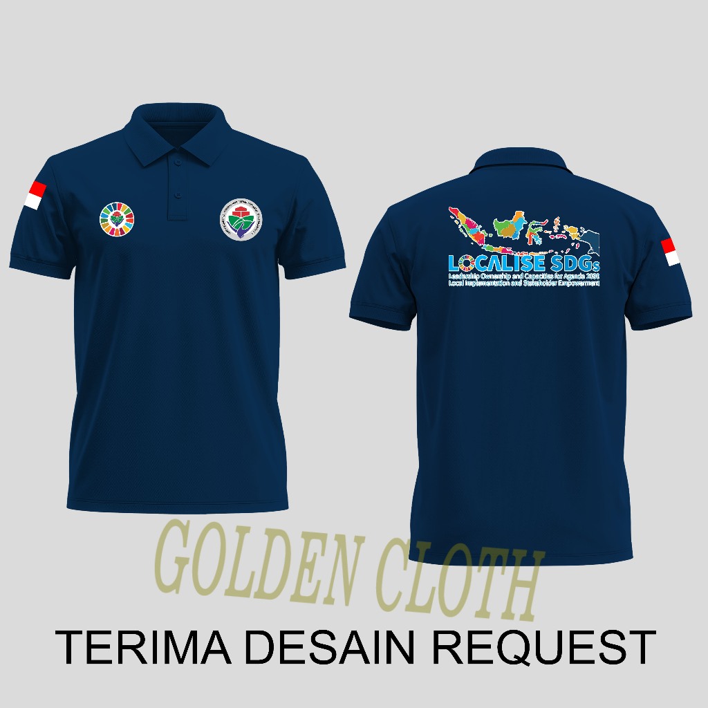 POLO SHIRT KAOS KERAH KEMENTERIAN DESA SDGs LOCALISE SDGS