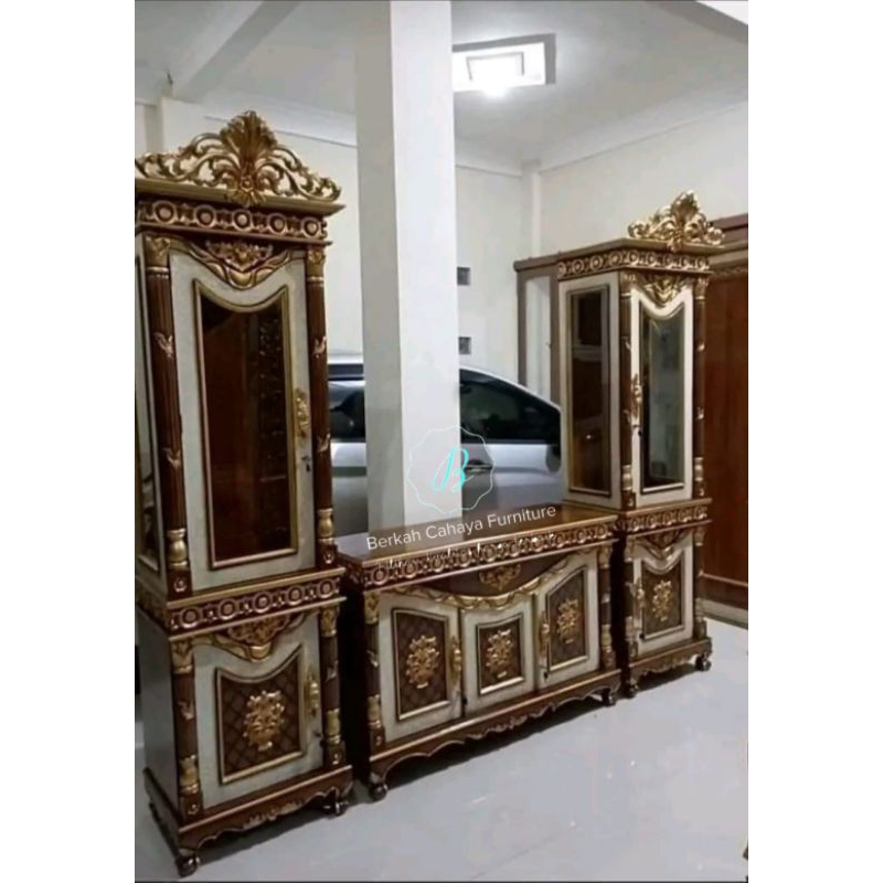 bufet meja TV pisah ukir jepara