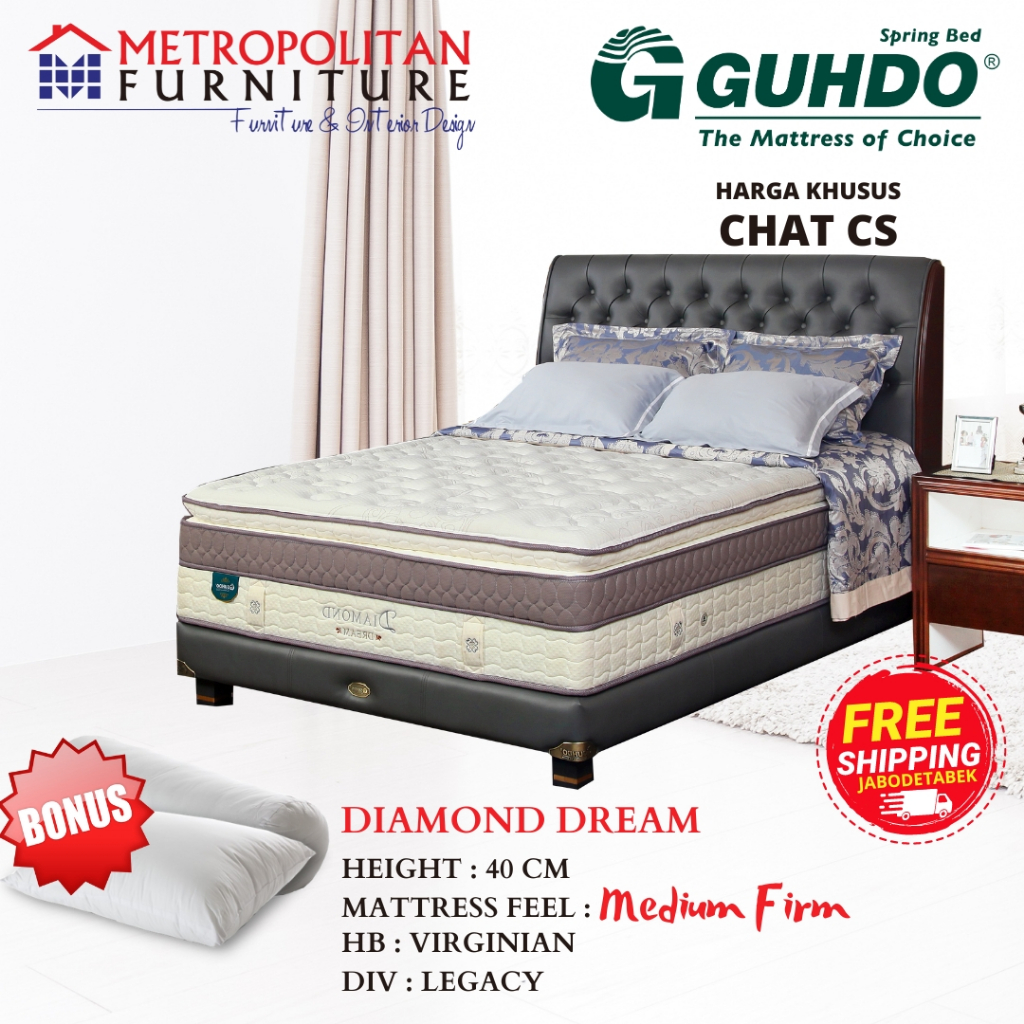 Kasur Springbed Guhdo Diamond Dream FULL SET Virginian Legacy