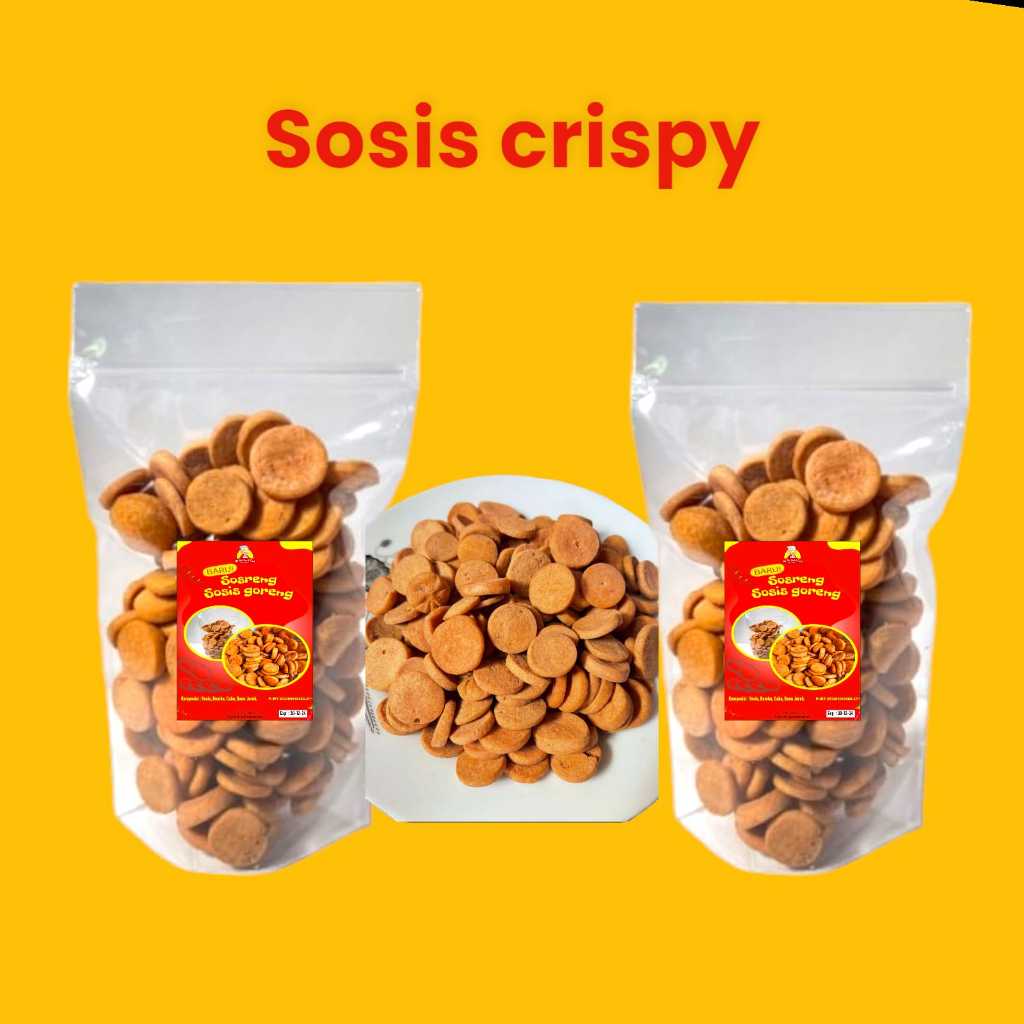 

Sosis Goreng Pedas daun jeruk Cikruh 100gr Keripik Sosreng original camilan viral snack bumbu melimpah GUDANGSNACK.TGR