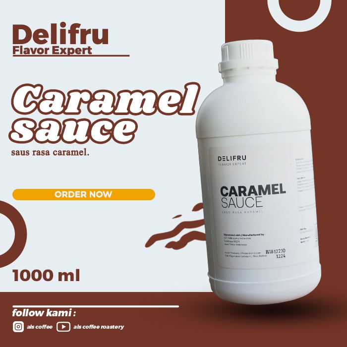 

Caramel Sauce Delifru - Topping Rasa Caramel 1000gr
