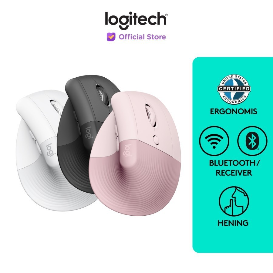 Logitech LIFT Mouse Ergonomic Vertical - Wireless Bluetooth