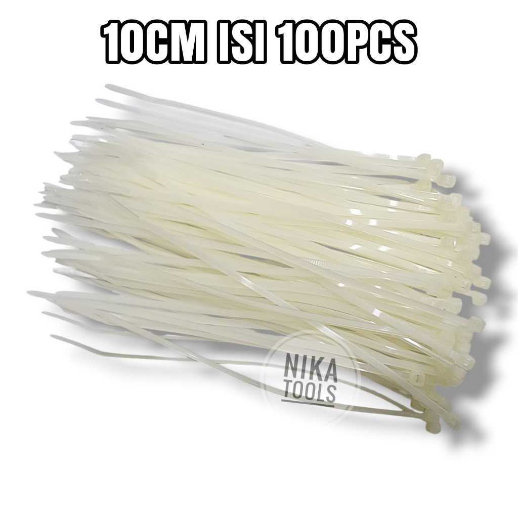 

Kabel Tis 10 cm 100 mm Cable Ties Tie Nylon Nilon Putih 100 pcs