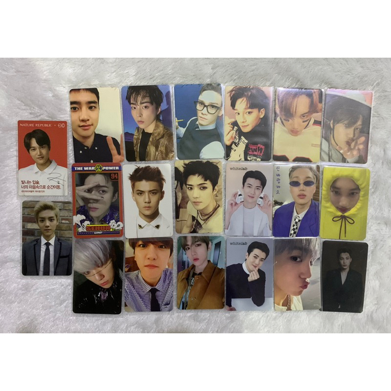 Photocard EXO Official (Xiumin, Luhan, Chen, Baekhyun, Kai, Sehun)