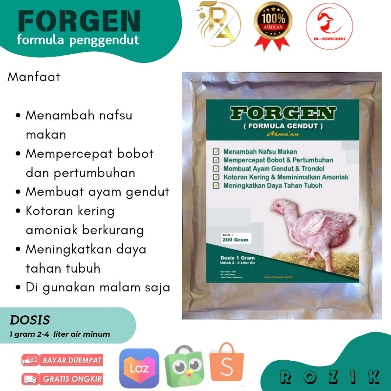 Forgen Formula penggendut ayam