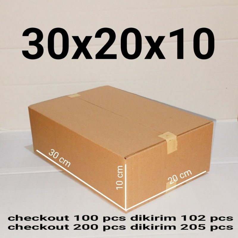 

kardus packing karton box ukuran 30x20x10