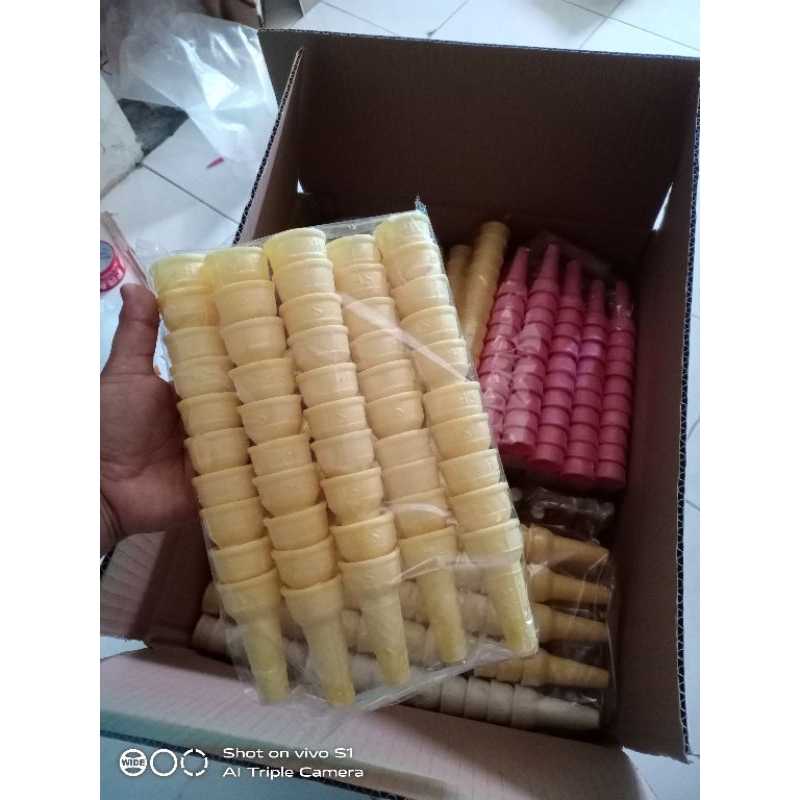 

[BISA COD] CONTONG 3CM ISI 200PCS CONE ESKRIM KECIL