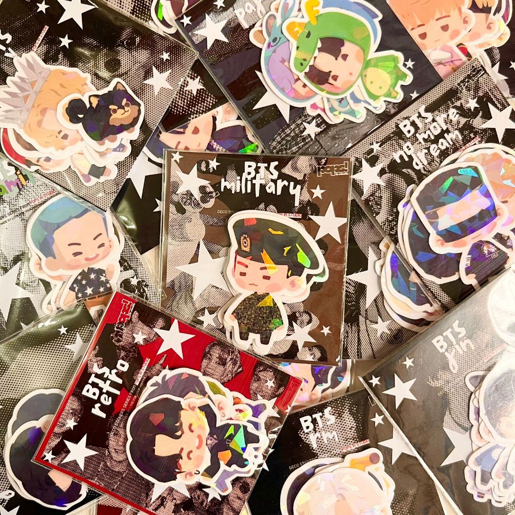 

[POPSINSTUDIO] BTS In The Seom Group Era & Member Solo Deco Holo Stickers Set