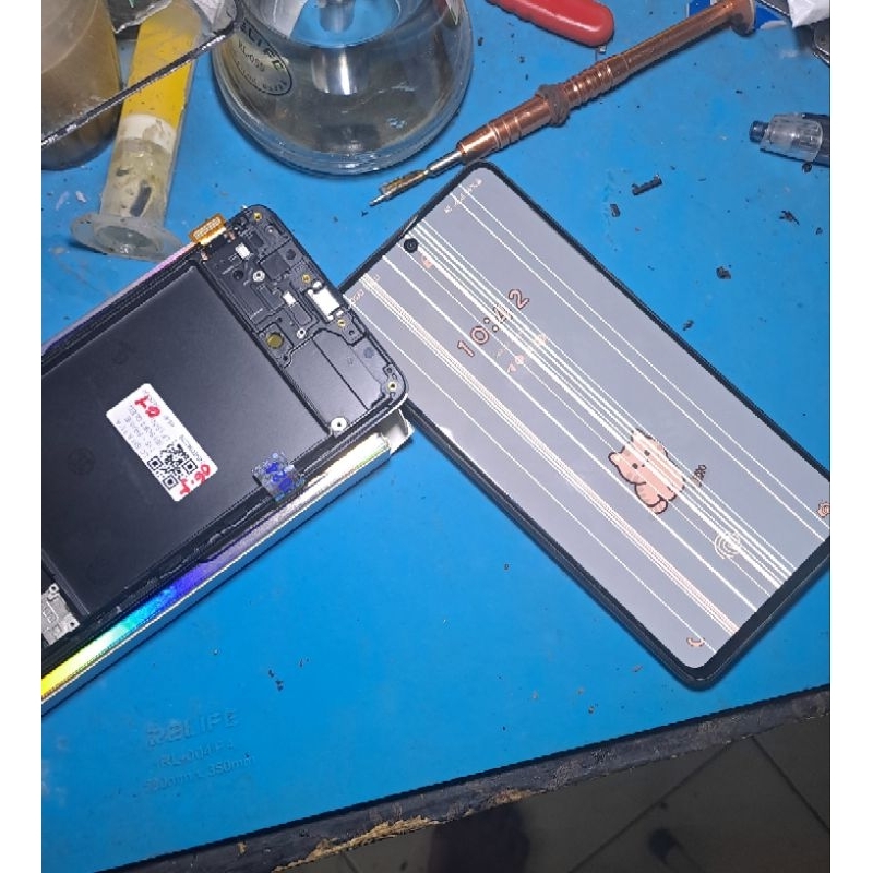 set LCD frame samsung A71 ori