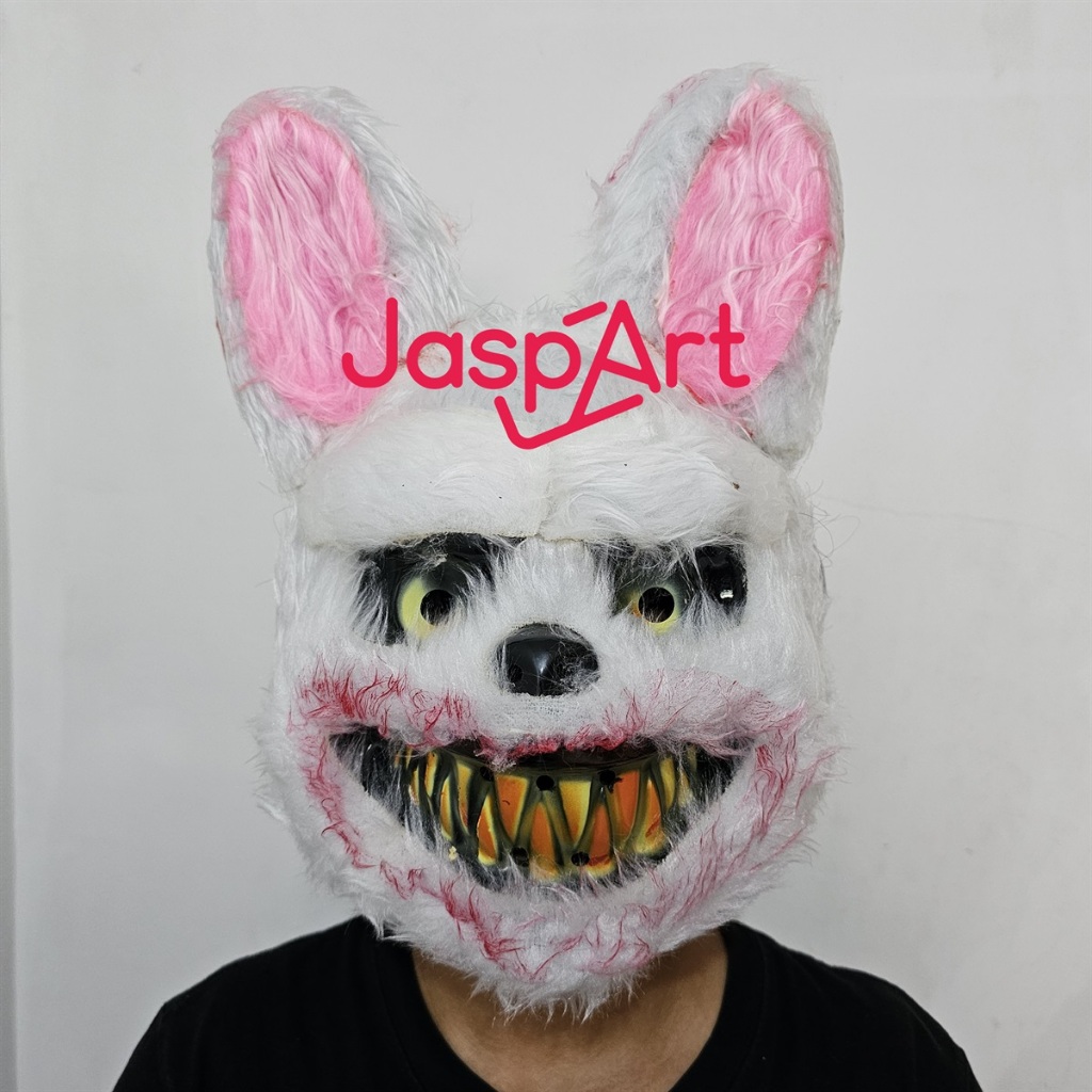 SCARY RABBIT MASK TOPENG HALLOWEEN KELINCI SERAM KARAKTER