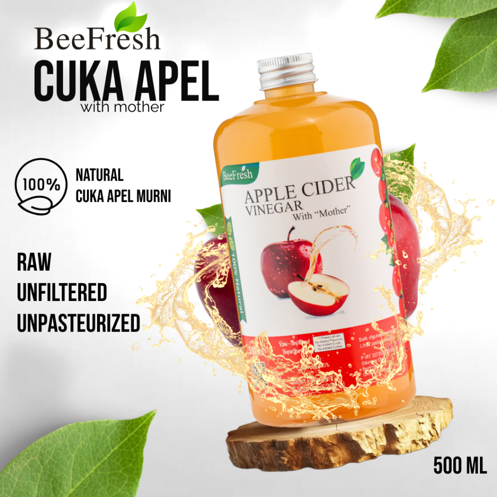 

BeeFresh - Cuka Apel 500ml - Diet Detoks - Apple Cider Vinegar - Toner Wajah Alami