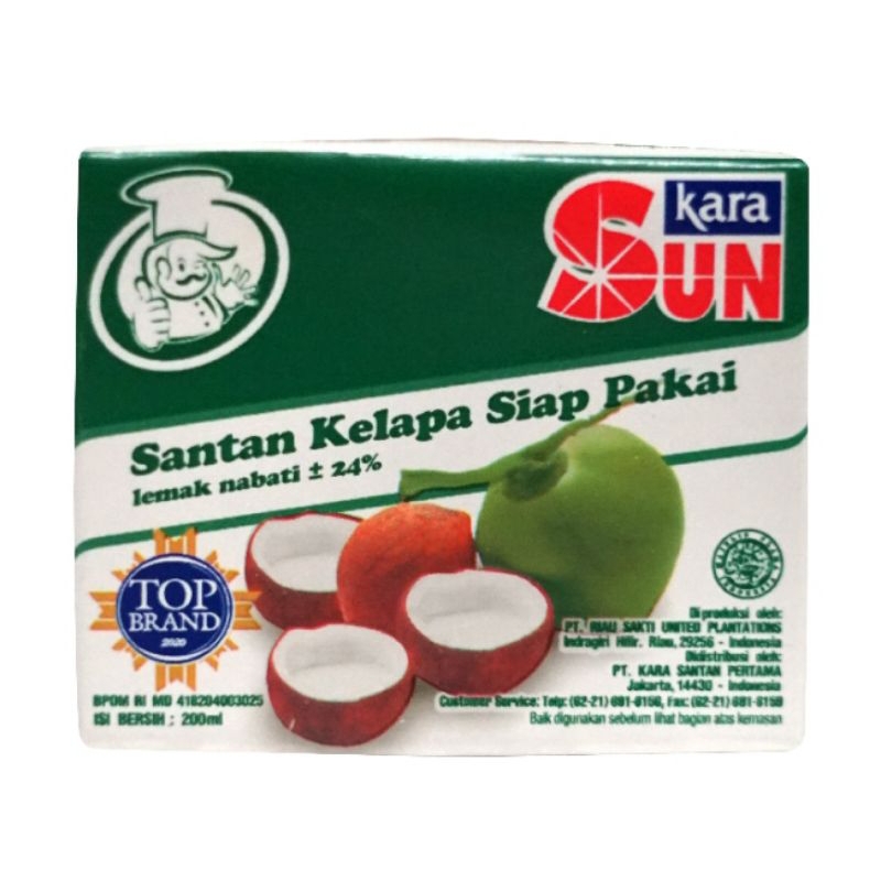 

Sun Kara Santan Kelapa Siap Pakai 200 ml