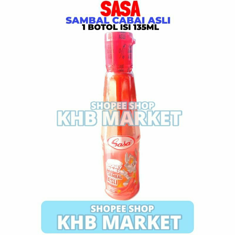 

Saus Sambal Asli Cabe Sasa 1 Botol Isi 135ML