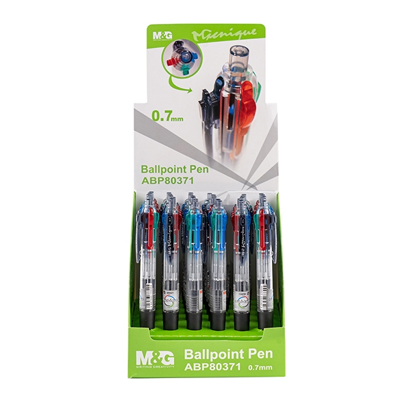 

TBMO M&G BOLPEN 4COLORS 0.7 4IN1 TRANSPARANT RUBBER GRIP-109365/ABP80371