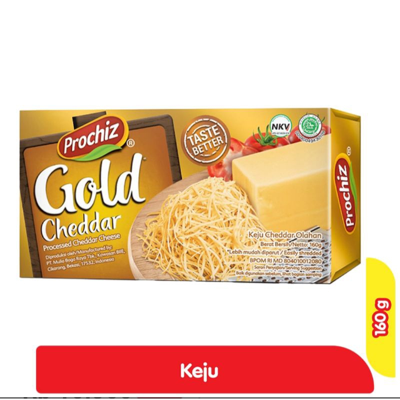 

Prochiz Gold Keju Cheddar Olahan Box 160 g