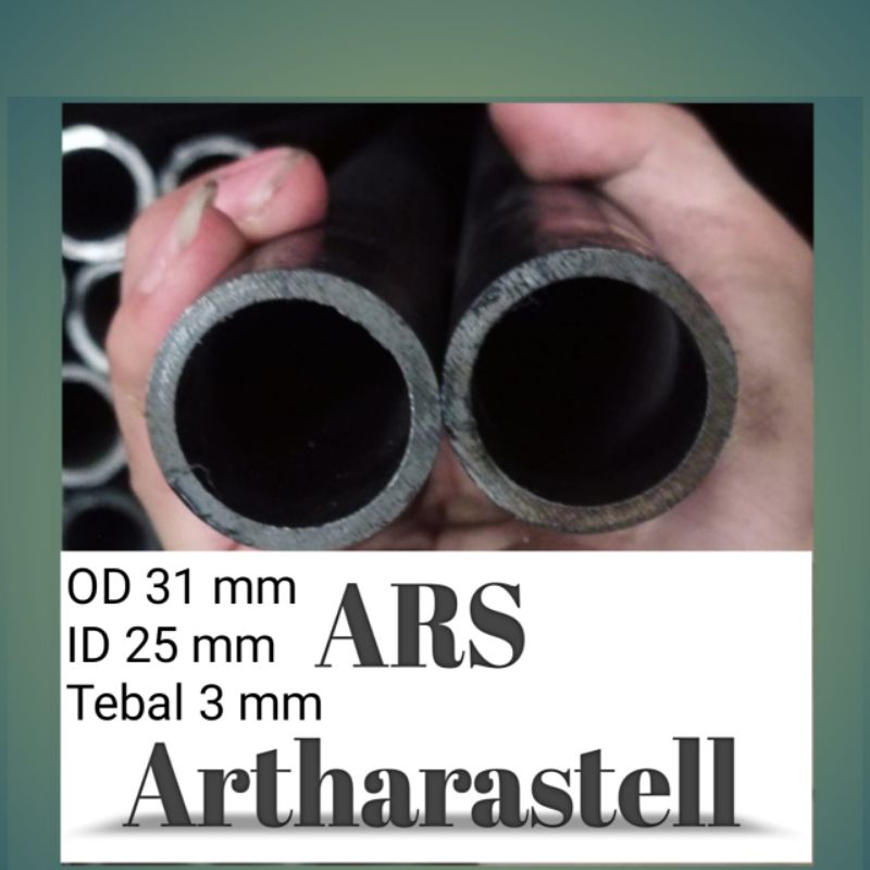 Pipa besi seamless od 31 mm id 25 mm tebal 3 mm