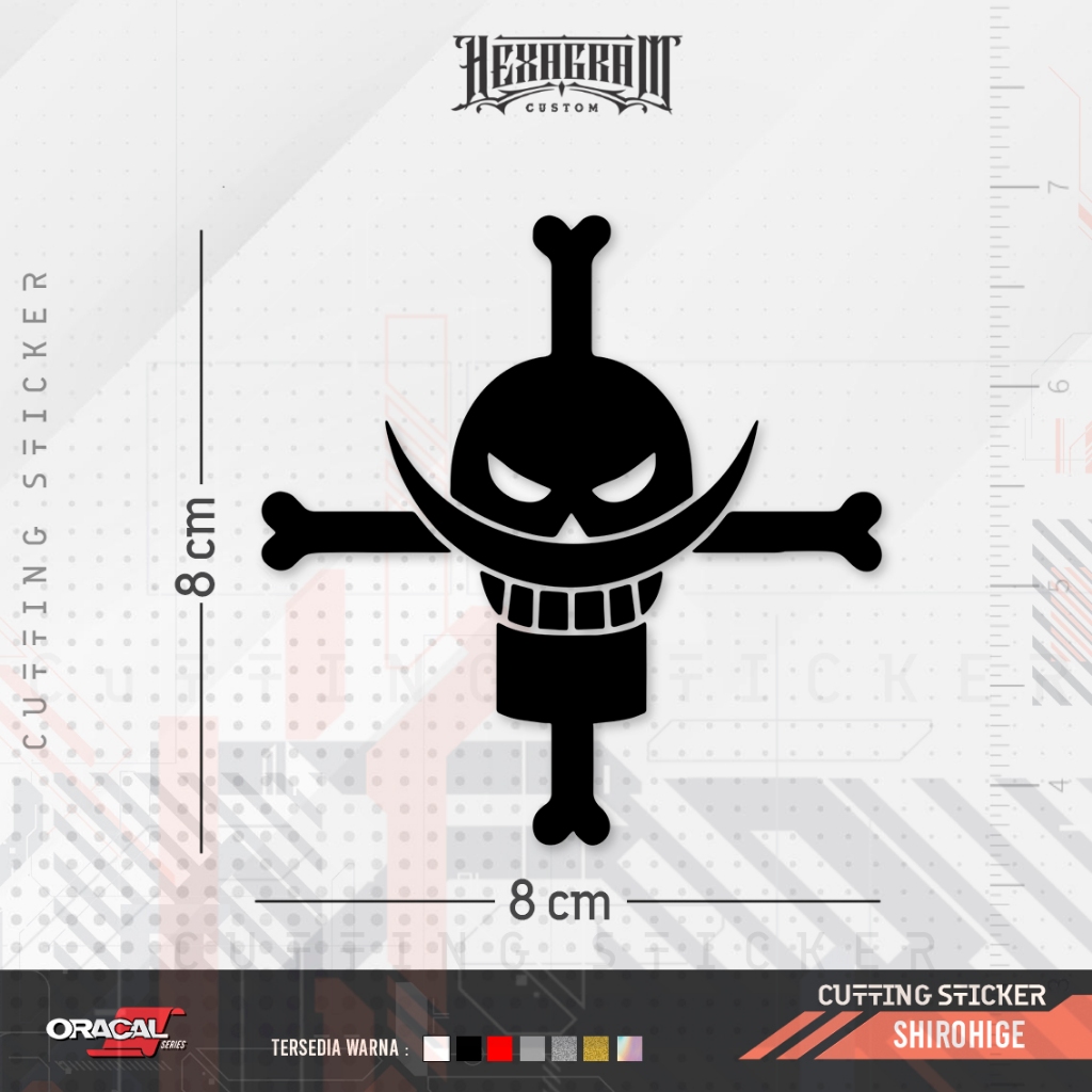 Cutting Sticker  One Piece Shirohige | Stiker Cutting One Piece Shirohige