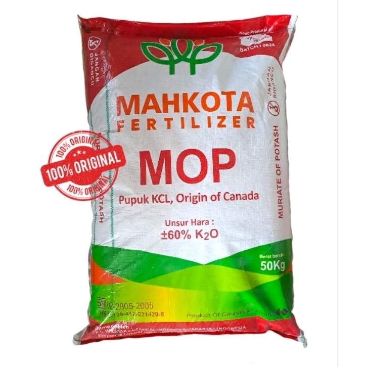 Pupuk MOP KCL MAHKOTA - 50 Kg (100% Original)