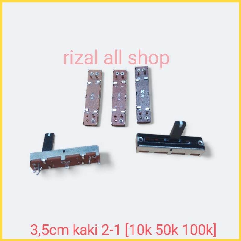 Potensio geser 3,5cm Kaki 2-1 [10k 50k 100k]