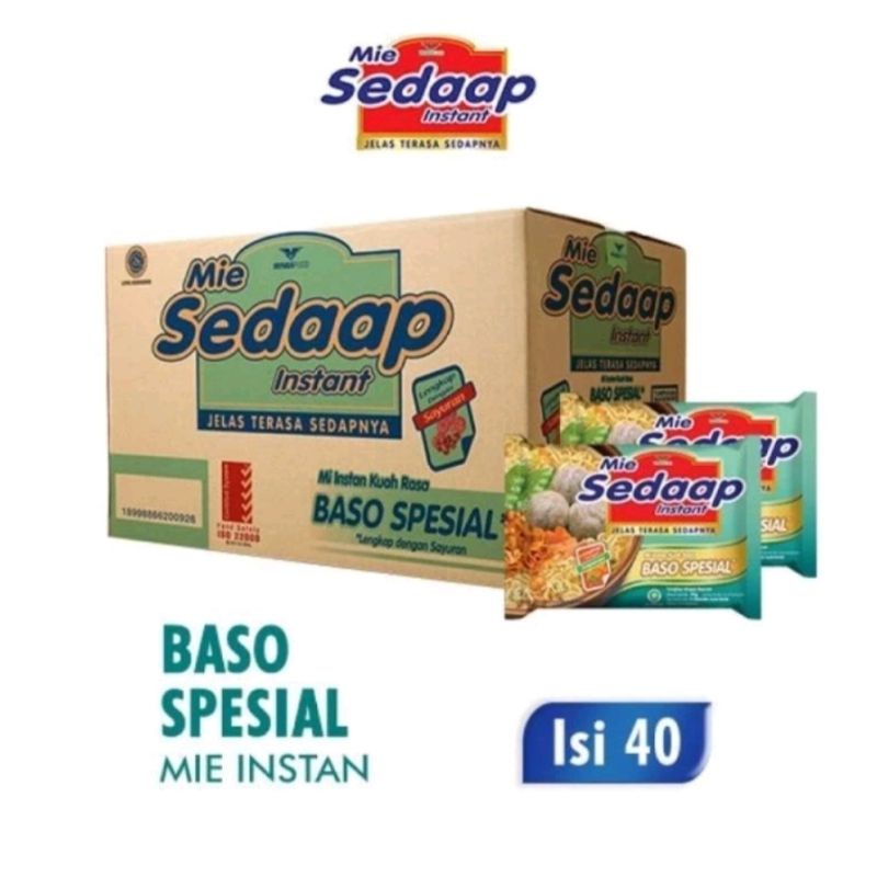 

Mie Sedap Kuah Baso Spesial ( 1 DUS ISI 40 )