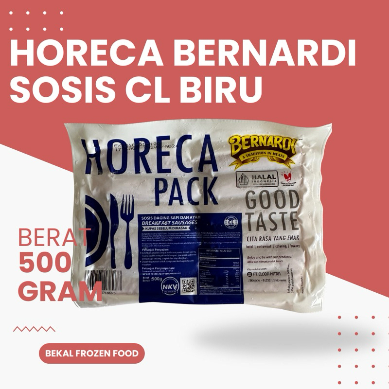 

Horeca Bernardi Sosis CL Biru 500gr