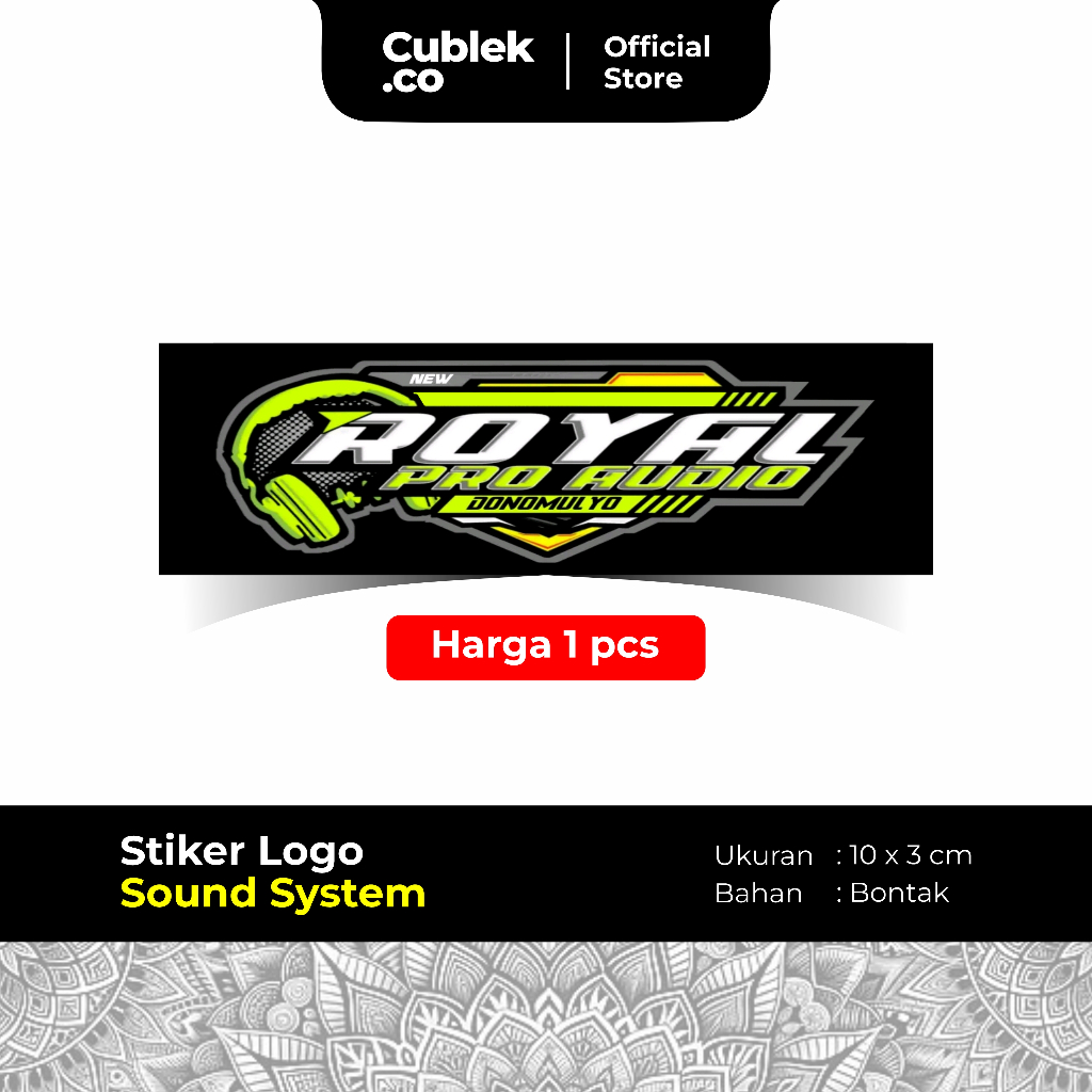 

Stiker Sound System ROYAL AUDIO (Bahan Bontak)