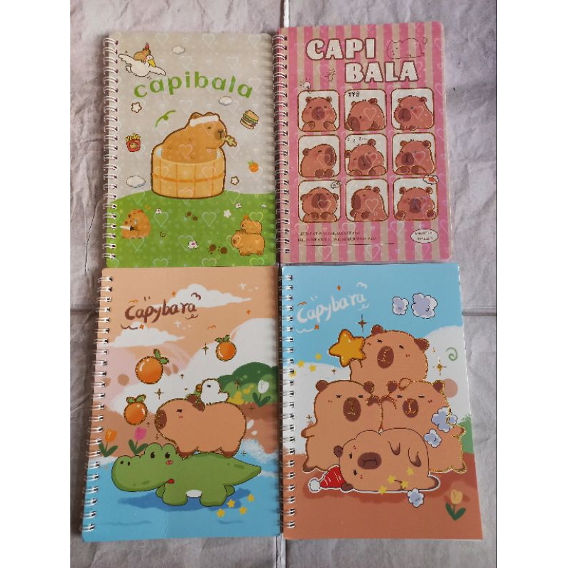 

Buku Tulis / Note book Binder Capibara Garis2 polos dan Berwarna
