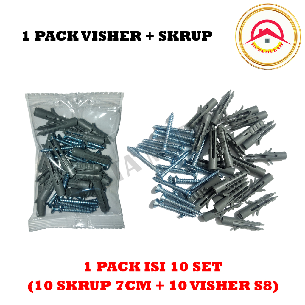 Spiser Sekrup Set S8 Paket Skrup dan Spiser Screw set Skrup 7cm
