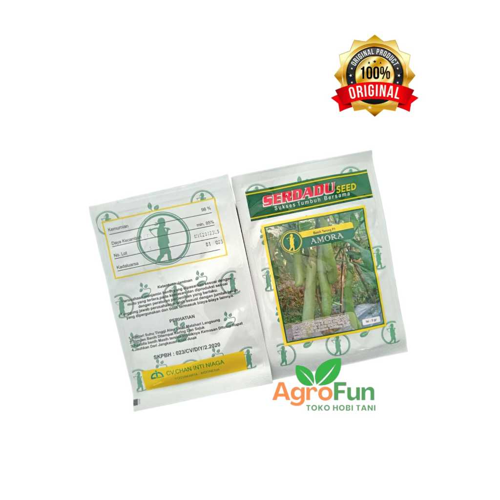 Benih Bibit Sayur Terong Hijau Panjang AMORA 5gr -Terong super Tahan Virus