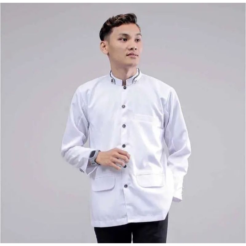 JASKO  POLOS DEWASA PRIA PUTIH KEKINIAN