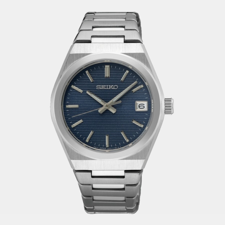 Seiko SUR575 Jam Tangan Wanita Quartz Classic Blue Dial Stainless Steel